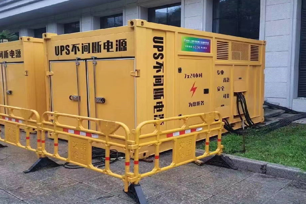 临夏发电机租赁施工现场